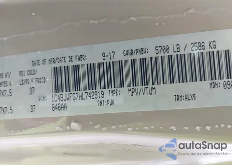 2017 Jeep Wrangler Unlimited Rubicon z USA, uszkodzony, nr VIN 1C4BJWFG7HL742919